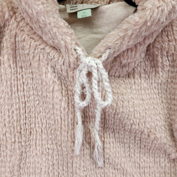 Anthropologie Saturday Sunday Nanette Sherpa Jersey Lined Hoodie Pink/Rose Size - Picture 13 of 15